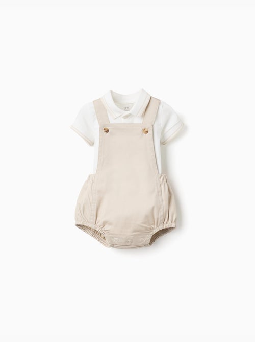 Ensemble body-polo + barboteuse en sergé - Kiabi Ensemble body-polo + barboteuse en sergé - Kiabi