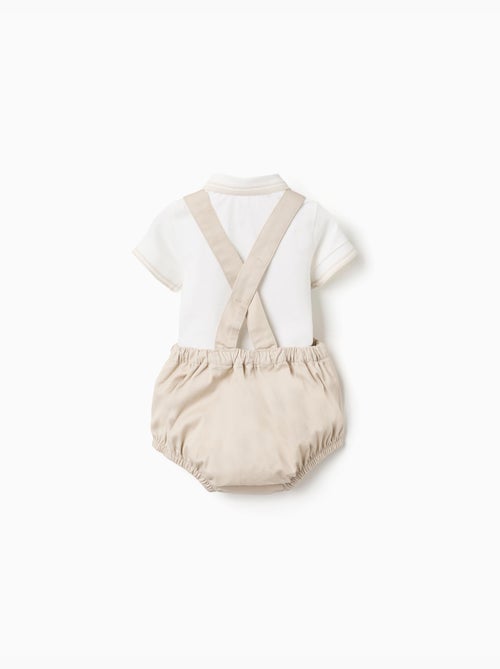 Ensemble body-polo + barboteuse en sergé - Kiabi Ensemble body-polo + barboteuse en sergé - Kiabi