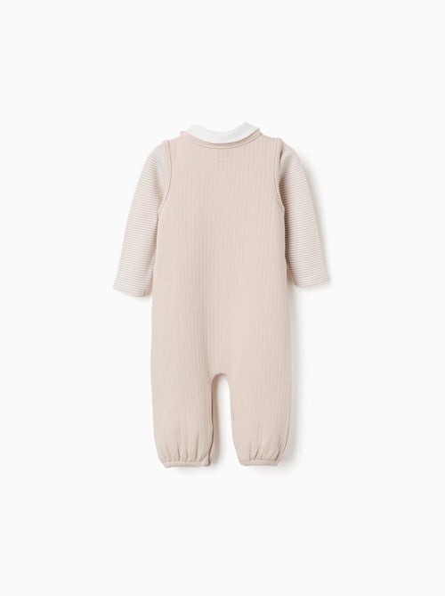 Ensemble body rayé + combinaison en coton - Kiabi