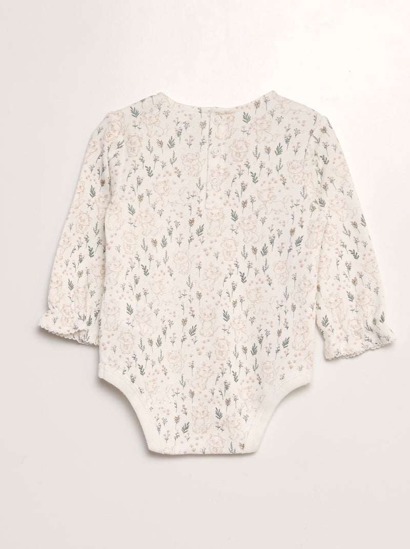 VERTBAUDET Ensemble 3 Pièces Naissance Bébé Garçon – Salopette Jungle + Body + Foulard Bleu – 1 Mois (54 Cm)