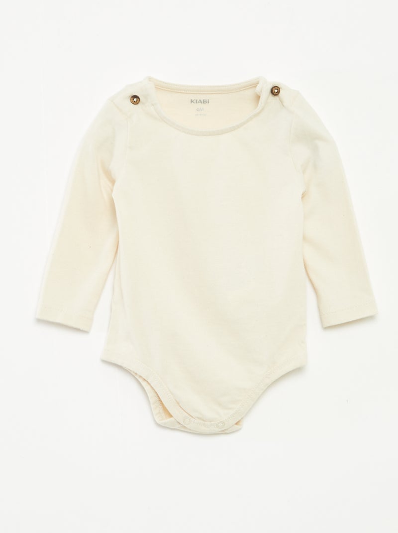 Ensemble body + salopette en gaze de coton - 2 pièces Bleu - Kiabi