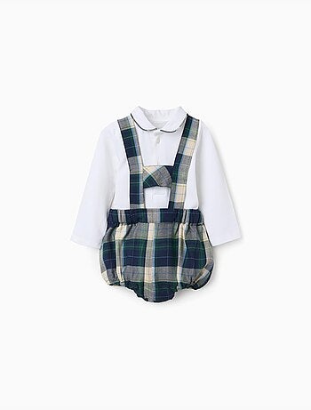 Ensemble body + short à carreaux b&s