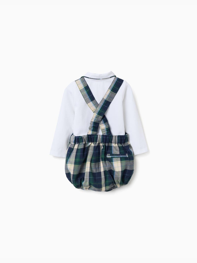Ensemble body + short à carreaux b&s Bleu foncé - Kiabi