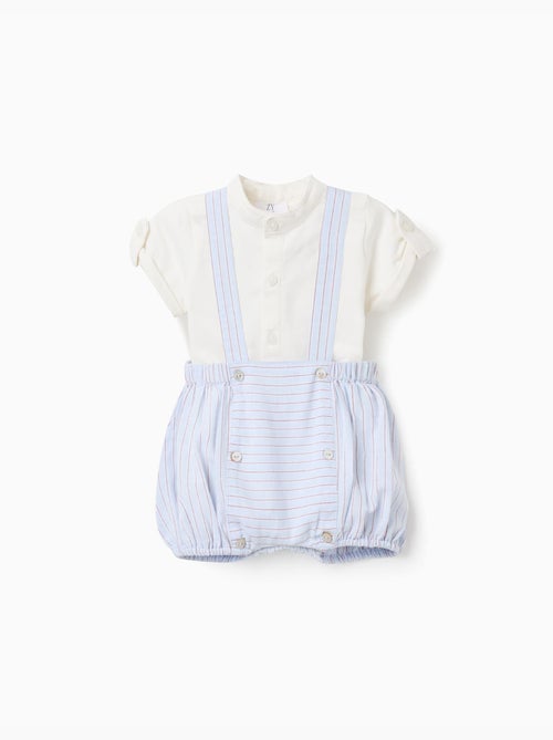 Ensemble body + short à rayures en coton - Kiabi