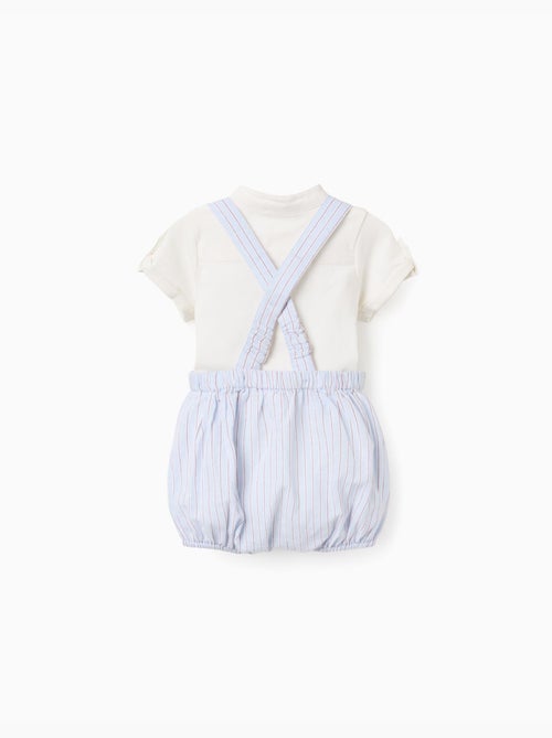 Ensemble body + short à rayures en coton - Kiabi