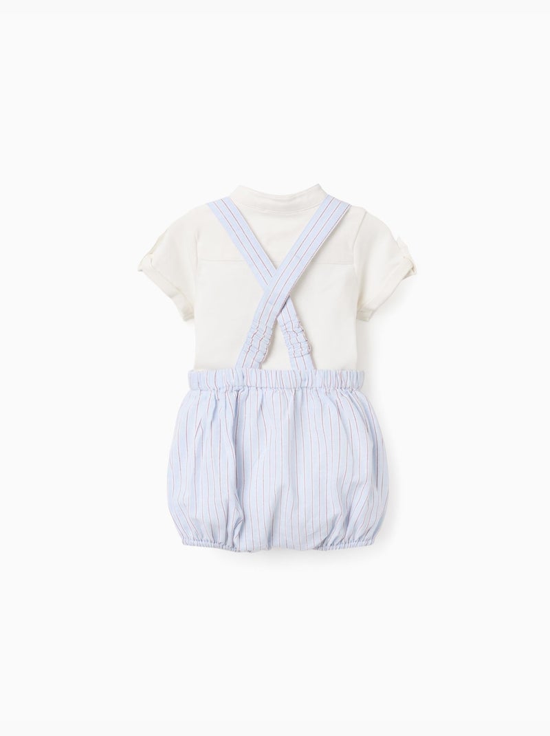 Ensemble body + short à rayures en coton Rouge foncé - Kiabi