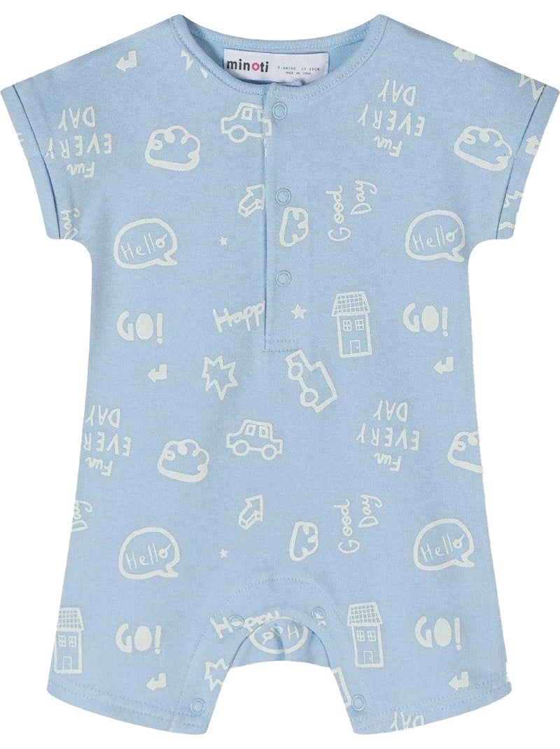 Ensemble bodys manches courtes motif/style rayé - minoti Bleu - Kiabi