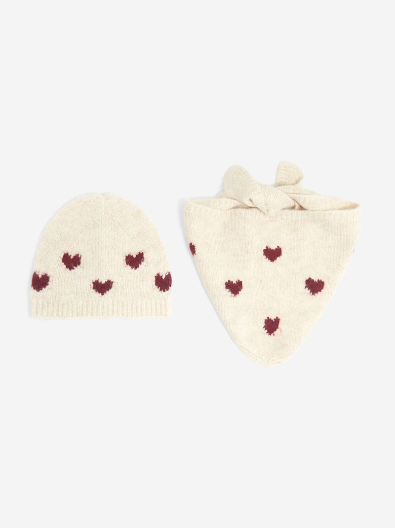 Ensemble bonnet + écharpe - 2 pièces Beige - Kiabi