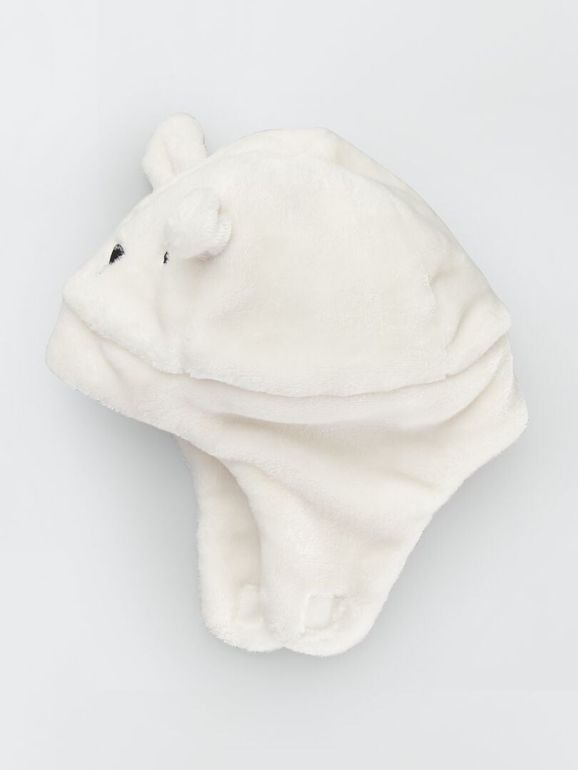 Ensemble bonnet + écharpe + moufles - Blanc - Kiabi - 10.00€