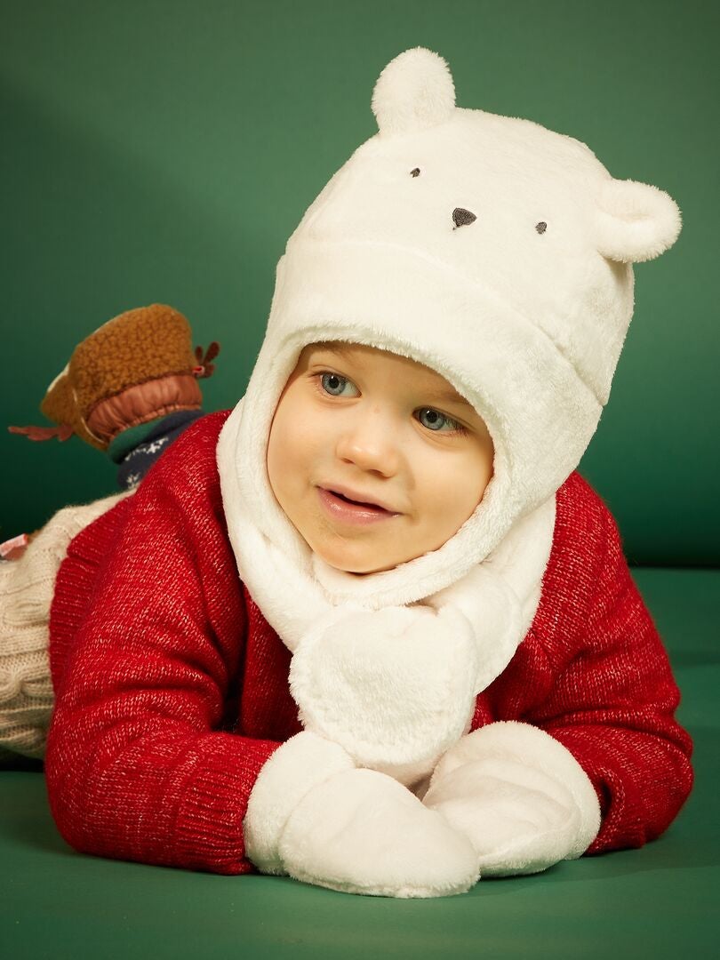 Ensemble bonnet écharpe gants garçon - Auchan baby - 6 mois