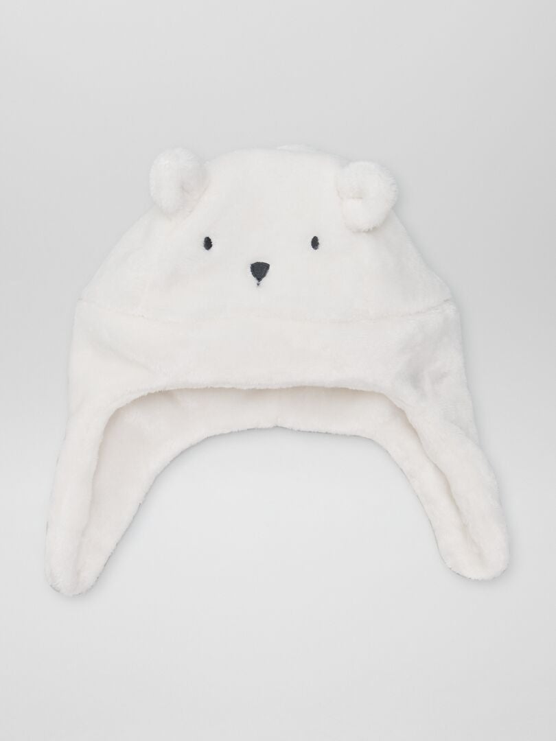 Ensemble bonnet + écharpe + moufles - Blanc - Kiabi - 10.00€