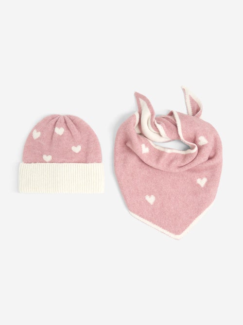 Ensemble bonnet + écharpe triangle - Kiabi