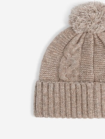 Ensemble bonnet en maille + snood - 2 pièces