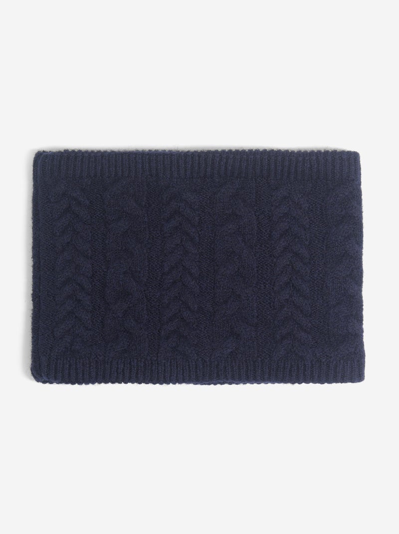Ensemble bonnet en maille + snood - 2 pièces Bleu - Kiabi