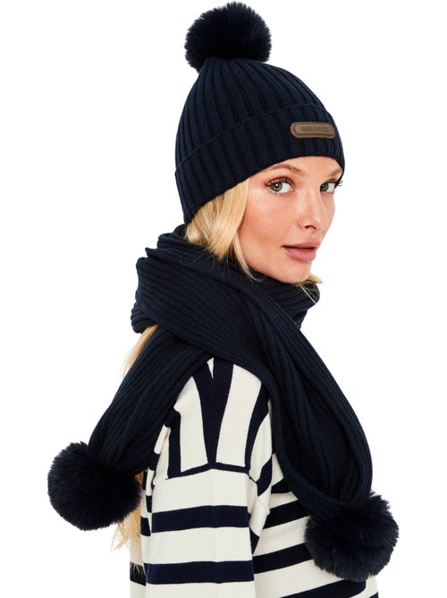 Ensemble bonnet et écharpe à pompons pc2 - Kiabi Ensemble bonnet et écharpe à pompons pc2 - Kiabi