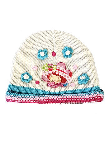 Ensemble bonnet et écharpe Charlotte aux fraises