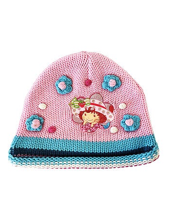 Ensemble bonnet et écharpe Charlotte aux fraises