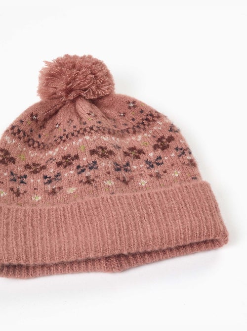 Ensemble bonnet et gants en maille avec jacquard - Kiabi