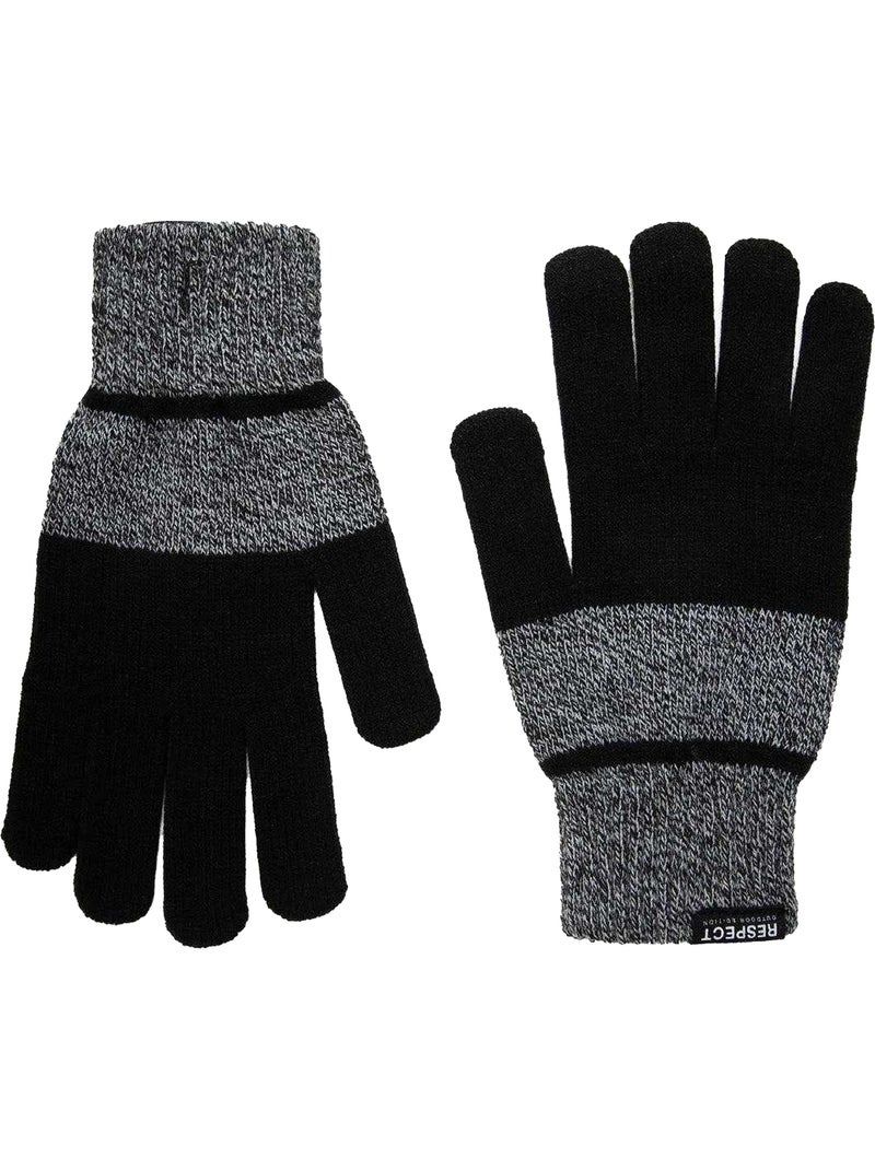 Ensemble bonnet et gants motif/style logo - minoti Gris Noir - Kiabi