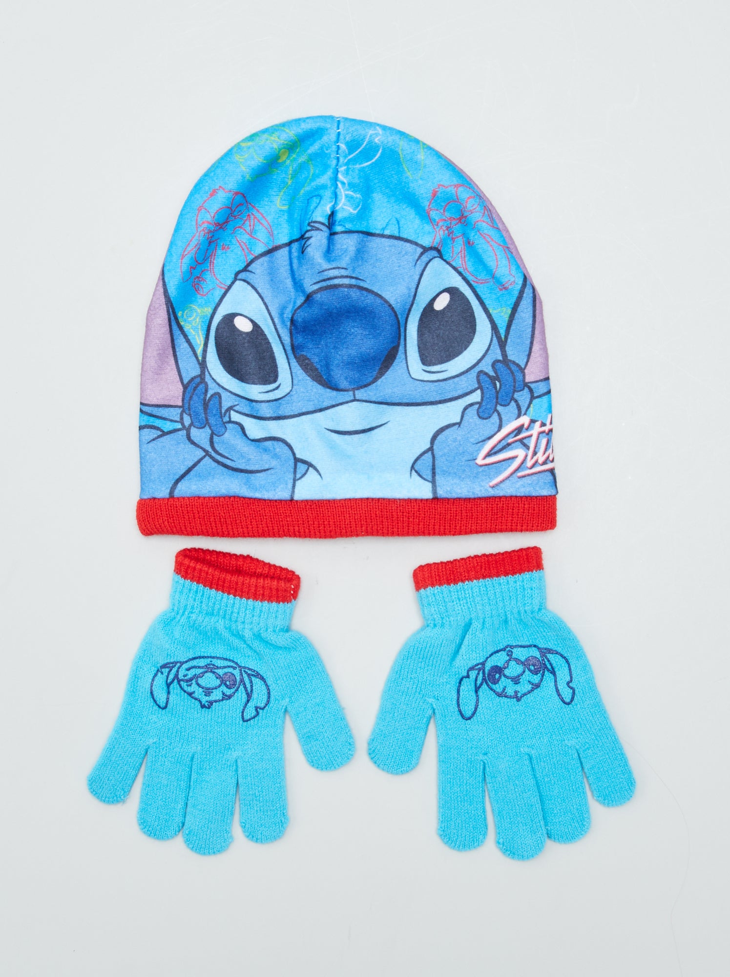 Ensemble Bonnet & Gants Sonic - Taille Unique Enfant - Acrylique/polyester - Licencé Officiel - Bleu, Motifs Sonic & Knuckles - 6