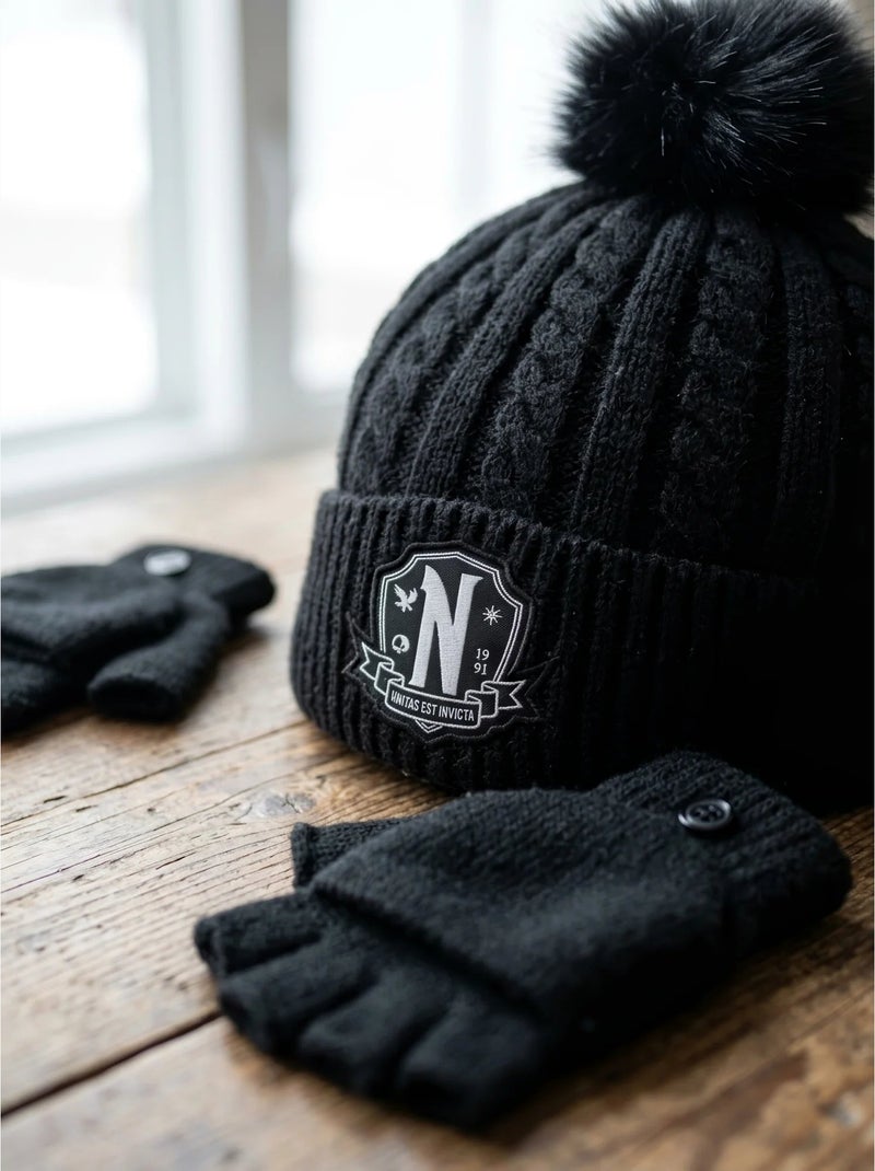 Ensemble bonnet et gants wednesday netflix Multicolore - Kiabi