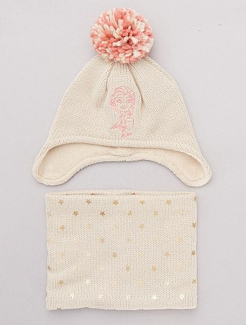 Ensemble bonnet et snood 'La Reine des Neiges'
