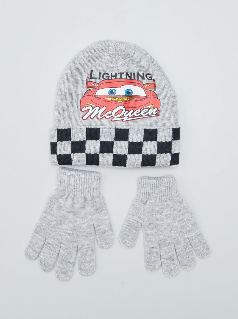 Ensemble bonnet + gants 'Cars' - 2 pièces Gris - Kiabi
