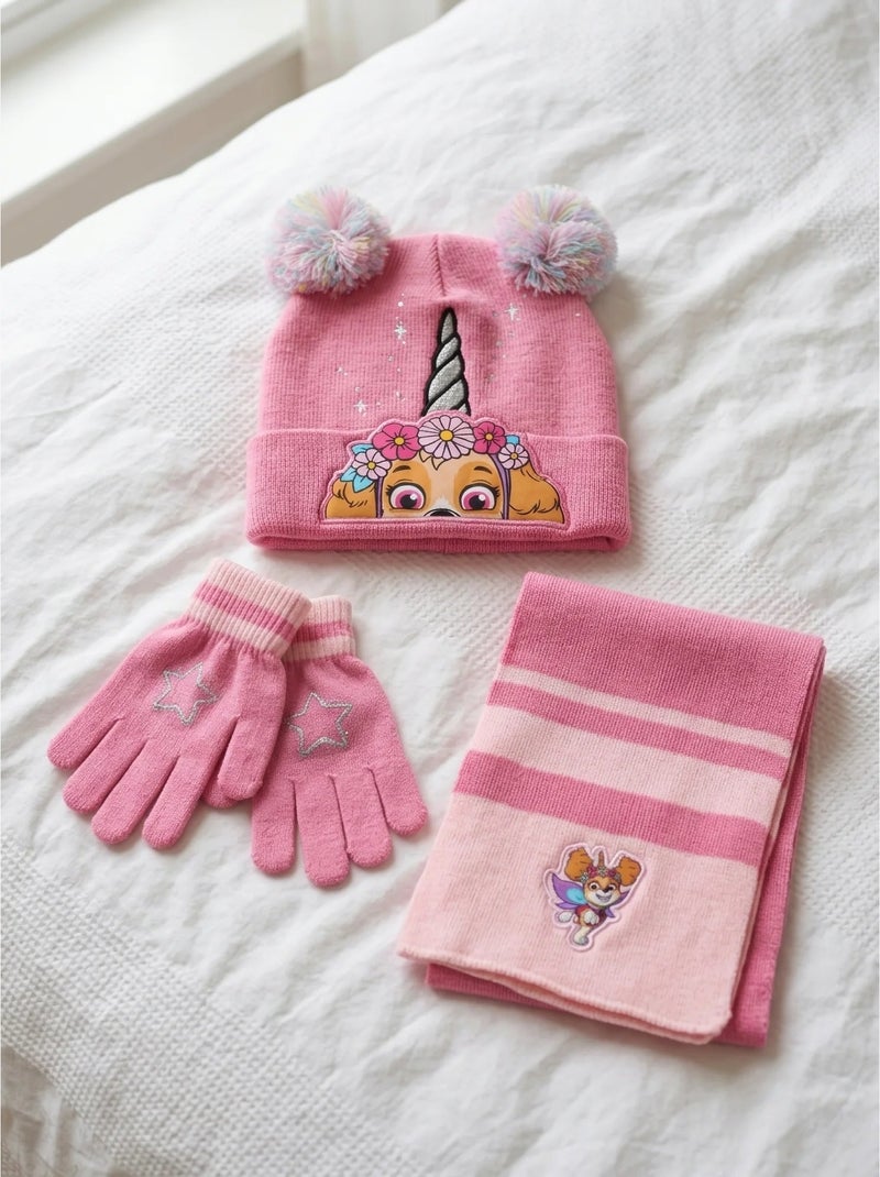 Ensemble bonnet gants écharpe 3 pièces en acrylique pat' patrouille Multicolore - Kiabi