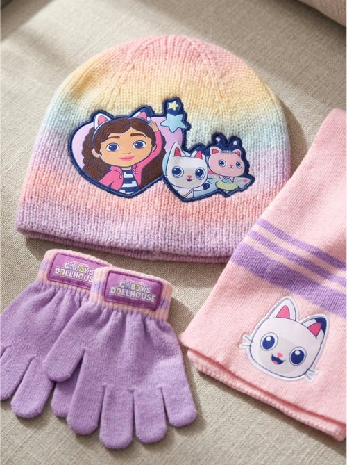 Ensemble bonnet gants écharpe en acrylique gabby's dollhouse dreamworks - Kiabi Ensemble bonnet gants écharpe en acrylique gabby's dollhouse dreamworks - Kiabi