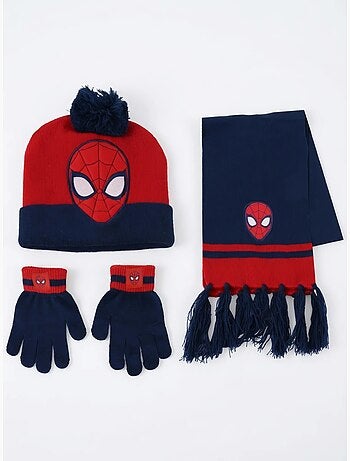 Ensemble bonnet gants écharpe en acrylique spiderman marvel