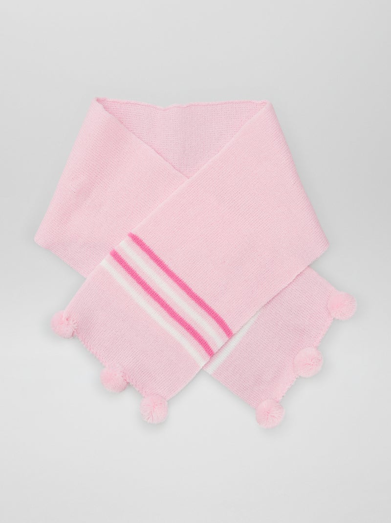 Ensemble bonnet + gants + écharpes - 3 pièces Rose - Kiabi