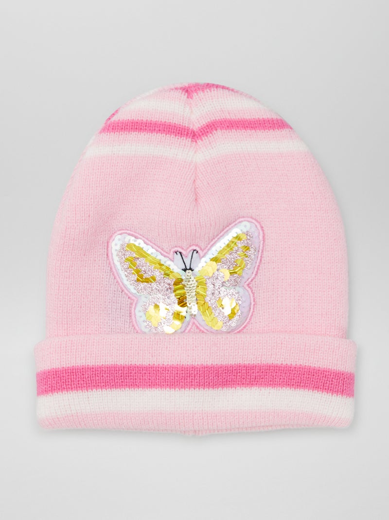 Ensemble bonnet + gants + écharpes - 3 pièces Rose - Kiabi