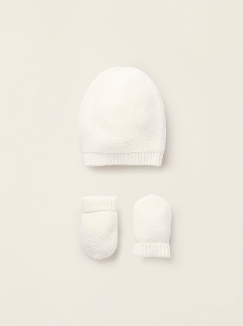 Ensemble Bonnet + Gants en Maille - Kiabi