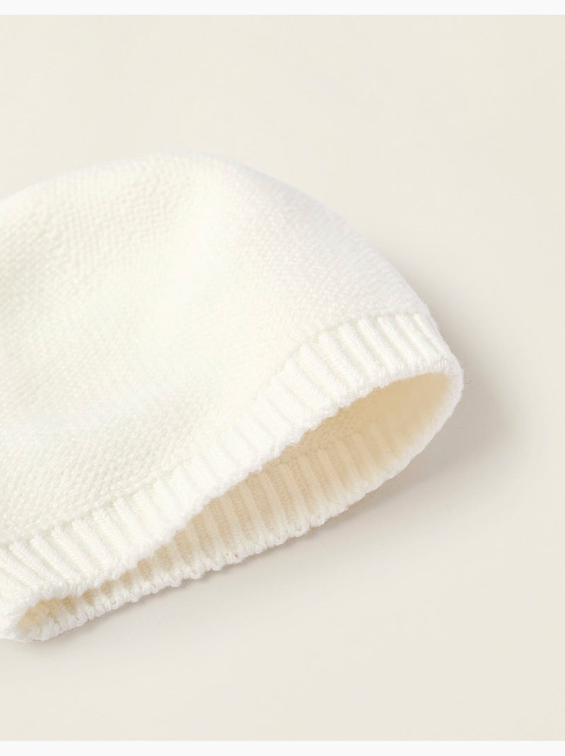 Ensemble Bonnet + Gants en Maille Blanc - Kiabi