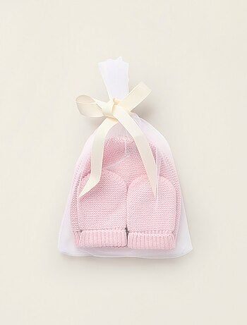 Ensemble Bonnet + Gants en Maille