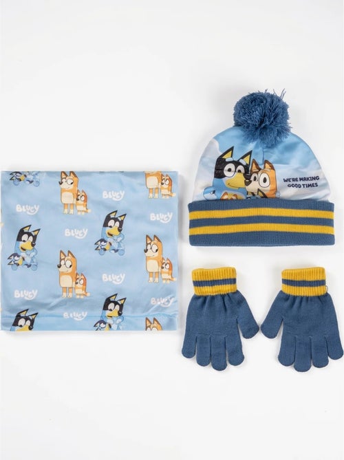 Ensemble bonnet, gants et écharpe tube enfant bluey bbc studios - Kiabi Ensemble bonnet, gants et écharpe tube enfant bluey bbc studios - Kiabi