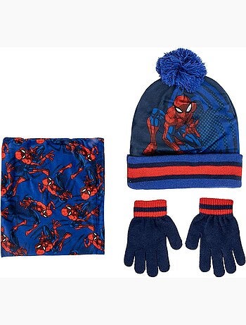 Ensemble bonnet, gants et snood enfant Spider-Man Marvel – Taille unique