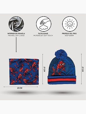 Ensemble bonnet, gants et snood enfant Spider-Man Marvel – Taille unique