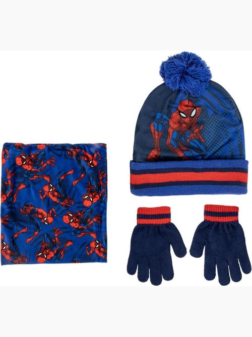 Ensemble bonnet, gants et snood enfant Spider-Man Marvel – Taille unique - Kiabi
