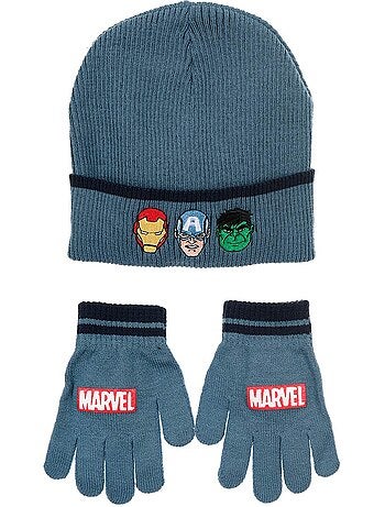 Ensemble bonnet & gants garçon avengers - licence officielle