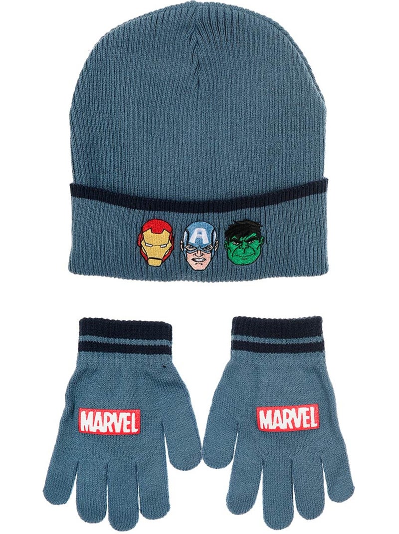 Ensemble bonnet & gants   garçon Avengers - Licence officielle Bleu - Kiabi