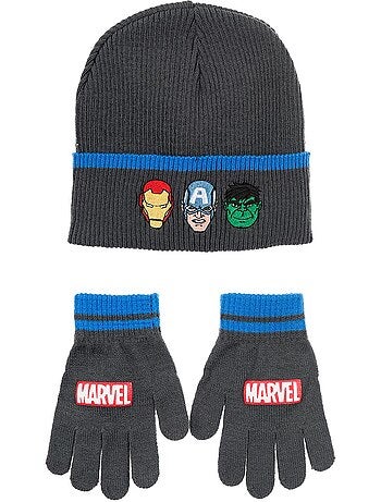 Ensemble bonnet & gants garçon avengers - licence officielle