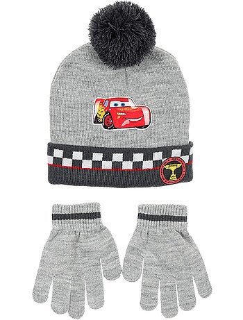 Ensemble bonnet & gants garçon cars - licence officielle