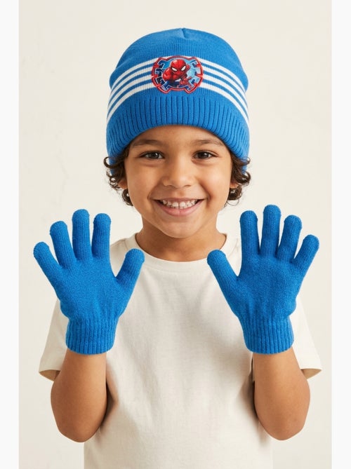Ensemble bonnet & gants   garçon spiderman - licence officielle - Kiabi
