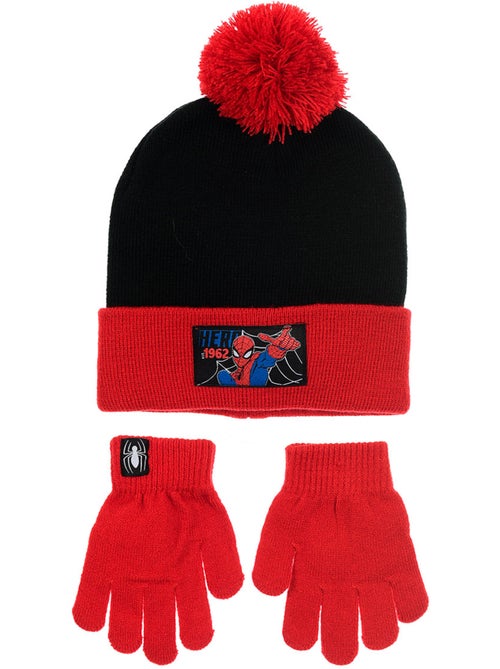 Ensemble bonnet & gants   garçon spiderman - licence officielle - Kiabi