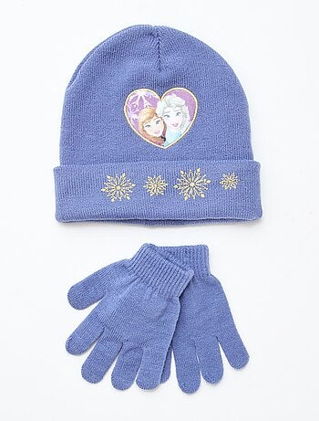 Ensemble bonnet + gants 'La reine des neiges' - 2 pièces
