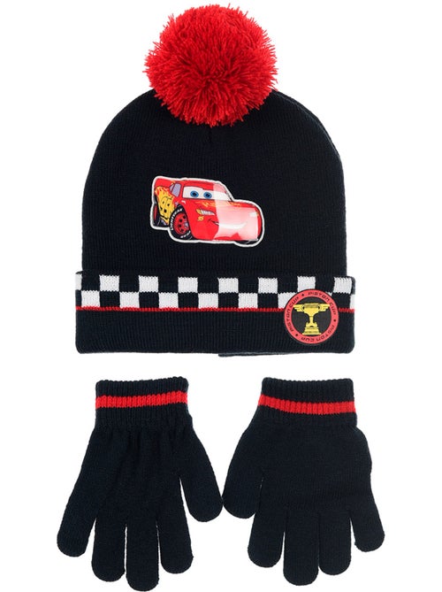 Ensemble bonnet & gants   marine garçon cars - licence officielle - Kiabi