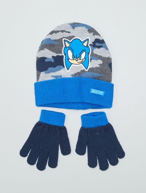 Ensemble bonnet + gants 'Sonic' - 2 pièces - Kiabi