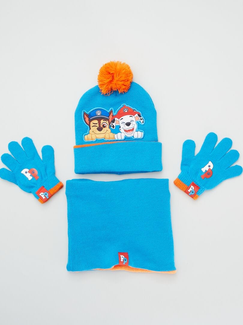 Ensemble écharpe + gants + bonnet - bleu - Kiabi - 13.00€