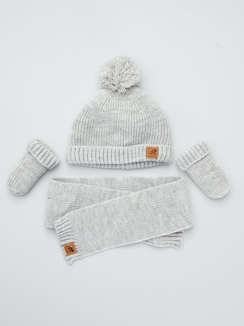 Ensemble bonnet et moufles d'hiver pour bébé • Enfant World